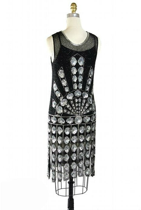 1920s Gatsby Beaded Carwash Party Dress - The Paramount - The Deco Haus