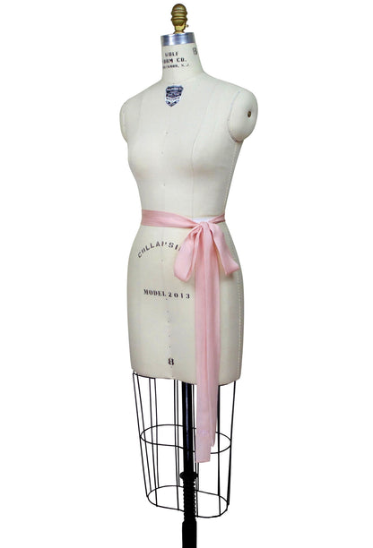 Deco Essential - 100% Silk DH Logo Vintage Style Belt Sash - The Deco Haus