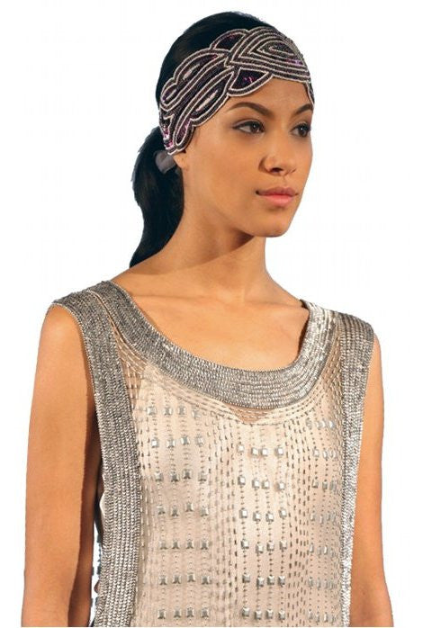 The Patou 1920s Silk Flapper Bandeau - Blush - The Deco Haus