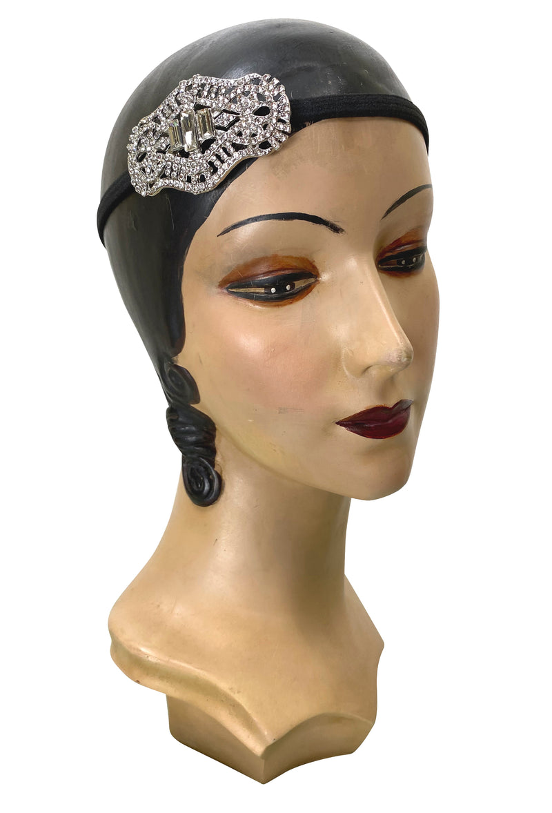 The Crystal 1920s Art Deco Flapper Marquise Headband