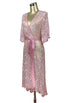 The Femme Fatale 1920s Glamour Vintage Wrap Dress - Vintage Pink Pearl The Deco Haus