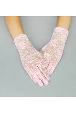 The Victorian Lace Vintage Driving Glove - Pink