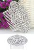 The Bella Austrian Crystal Vintage Bridal Hair Comb - Silver - The Deco Haus