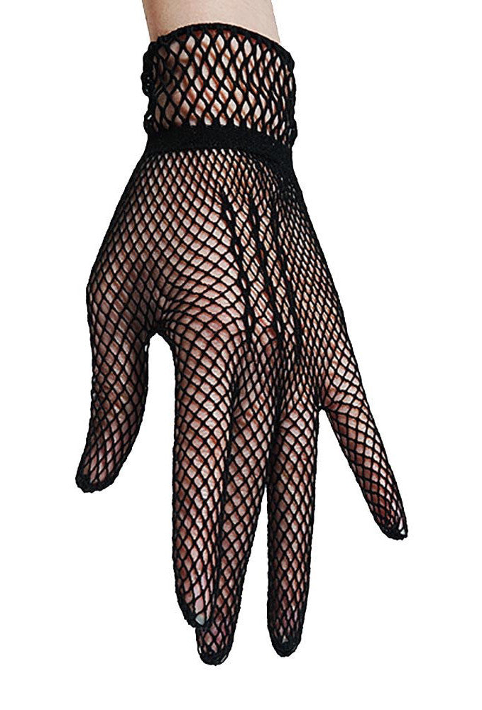 The Fishnet Vintage Driving Glove - Ebony Black - The Deco Haus