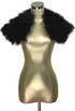 The Parisian Luxury Ostrich Vintage Feather Shrug Wrap - Ebony Black - The Deco Haus