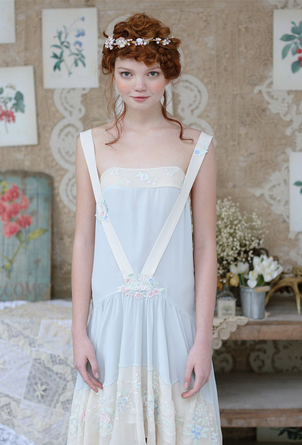 The Les Fleurs Vintage French 1920's Romance Chiffon Gown - The Deco Haus